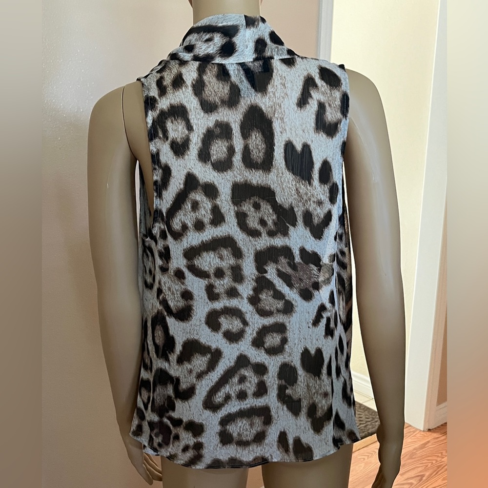 INC Leopard Print Top - Size 10 - Picture 2 of 5